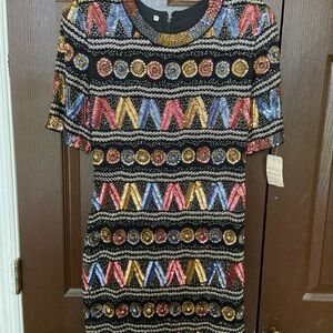 Colorful Patterned Women's Dress